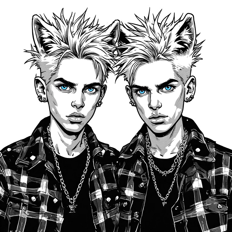 slay and sylvestre, hand-drawn